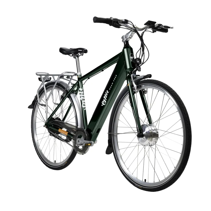 EMU Classic Crossbar 700c Wheel Electric Bike Racing Green 10.4Ah-1